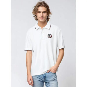 PGA Tour Men's Large White Florida State Seminoles Polo Shirt Casual